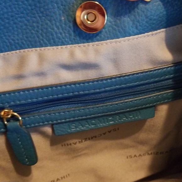 Isaac Mizrahi Blue Leather Bag - Picture 6 of 7